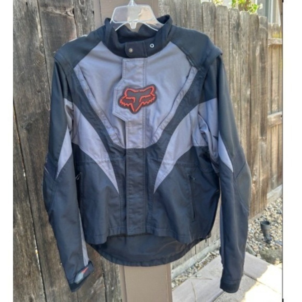 Fox Racing 360 Motocross Jacket Mens Large Gray Black Off Road Riding Gear